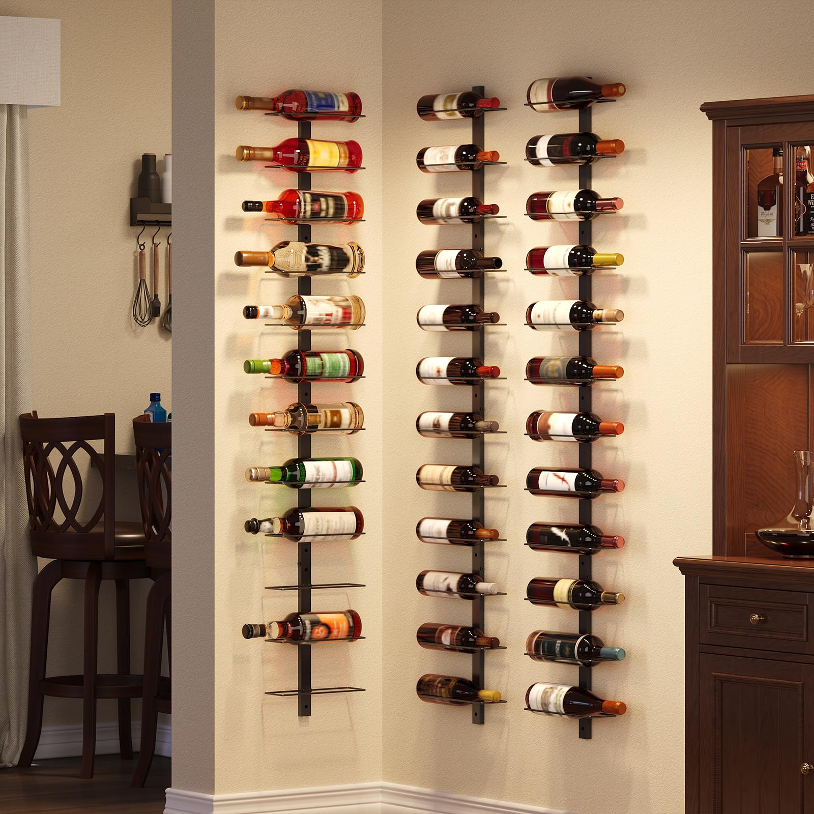 X-cosrack sistema de 8 secciones para exhibir botellas con estilo.