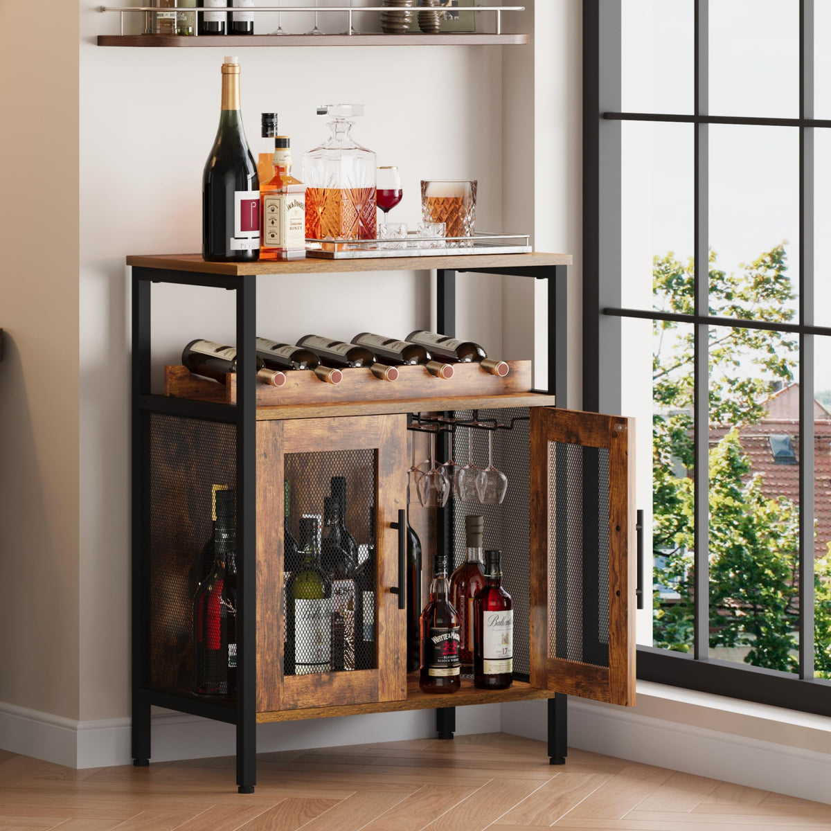 X-cosrack armario-bar vino desmontable organiza botellas y copas con estilo