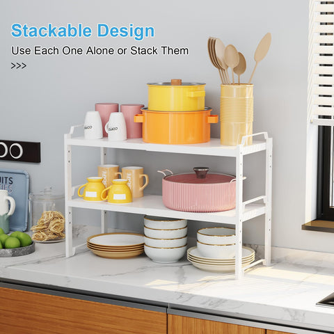 X-cosrack estante para vasos en cocina optimiza la encimera.