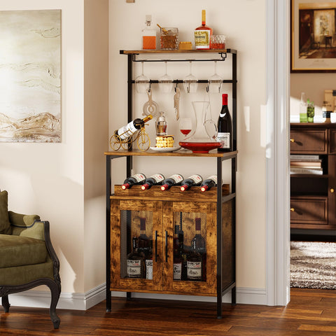 X-cosrack Gabinete de bar incluye ganchos en S para utensilios de bar