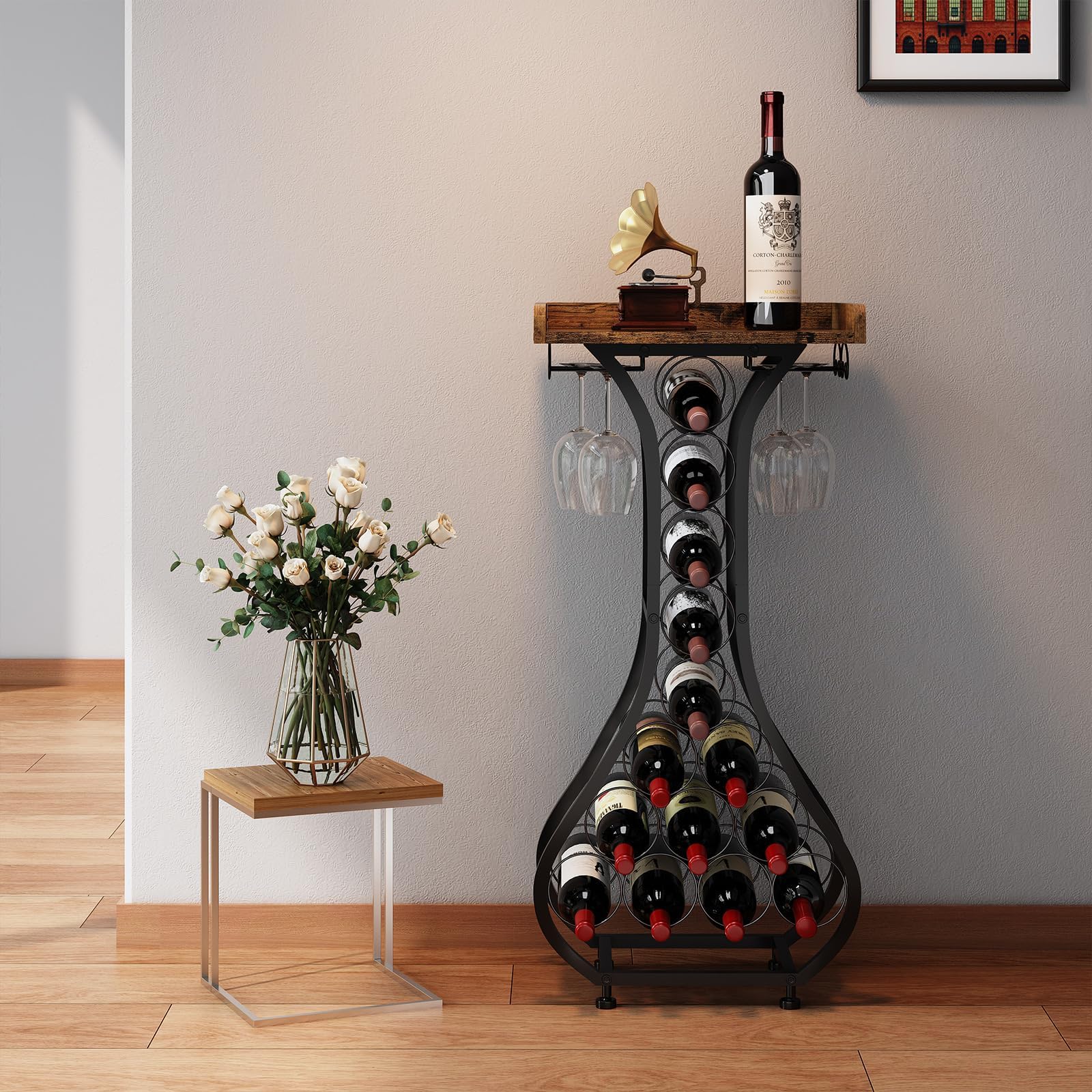 X-cosrack mesa-bar mini de madera para servir bebidas