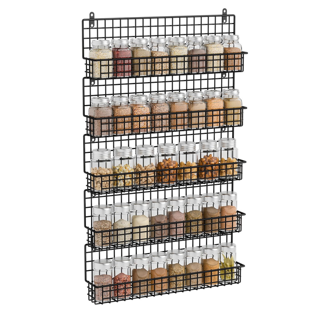 X-cosrack organizador de especias 5 niveles para pared, ahorro de espacio en la cocina.