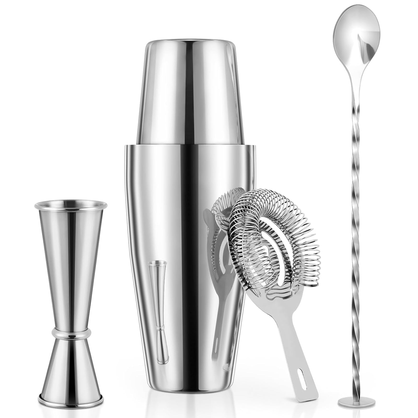 X Home Conjunto de coctelería con recipiente estilo Boston para mezclar con control.