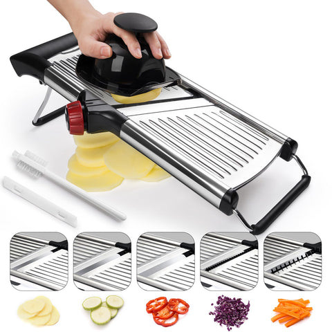 X Home Mandolina ajustable frontal, para rebanadas uniformes y rápidas.