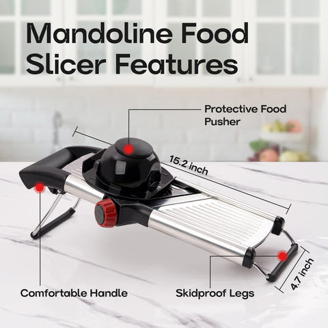X Home Mandolina desmontable para limpieza rápida y fácil.