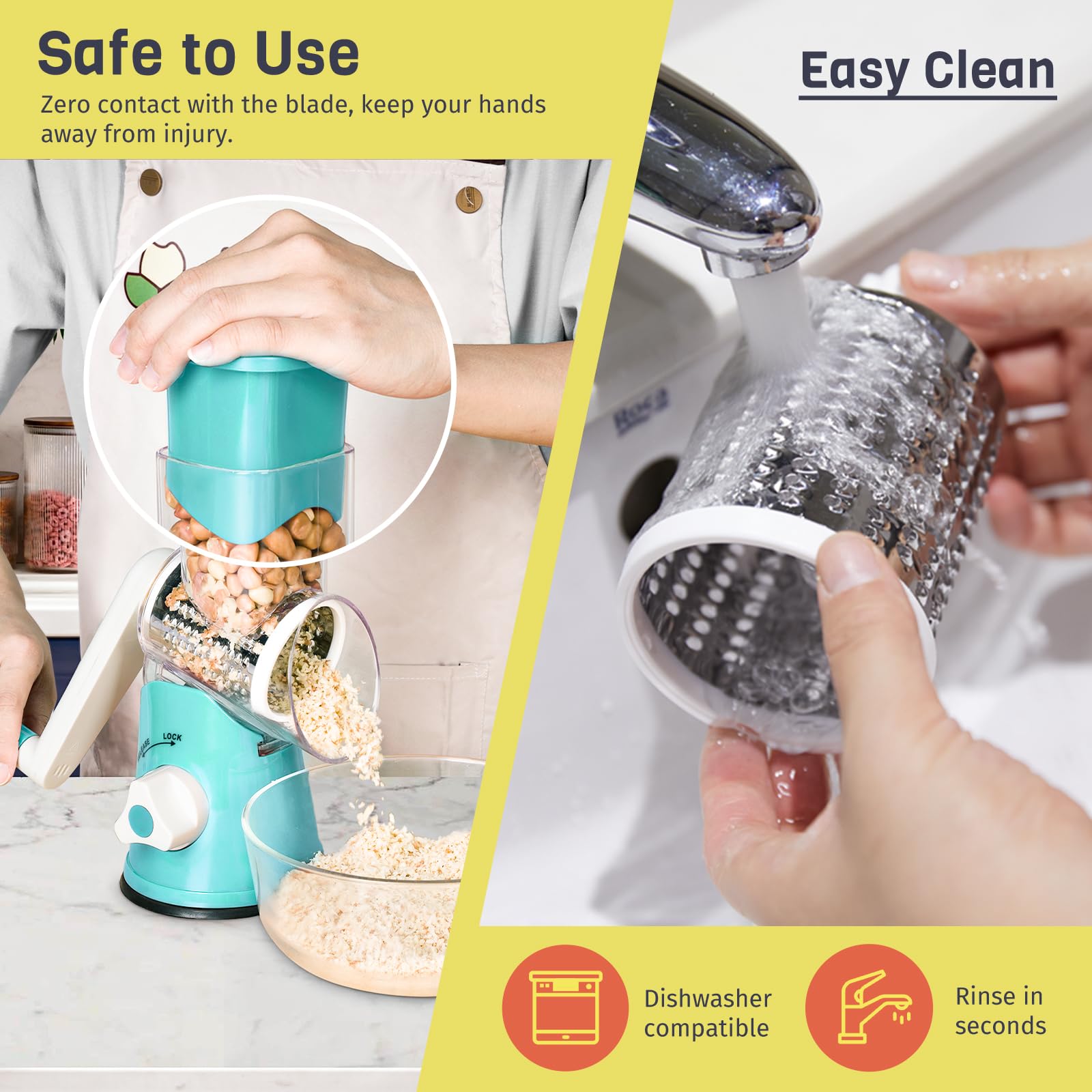 X Home diseño desmontable facilita la limpieza rápida.