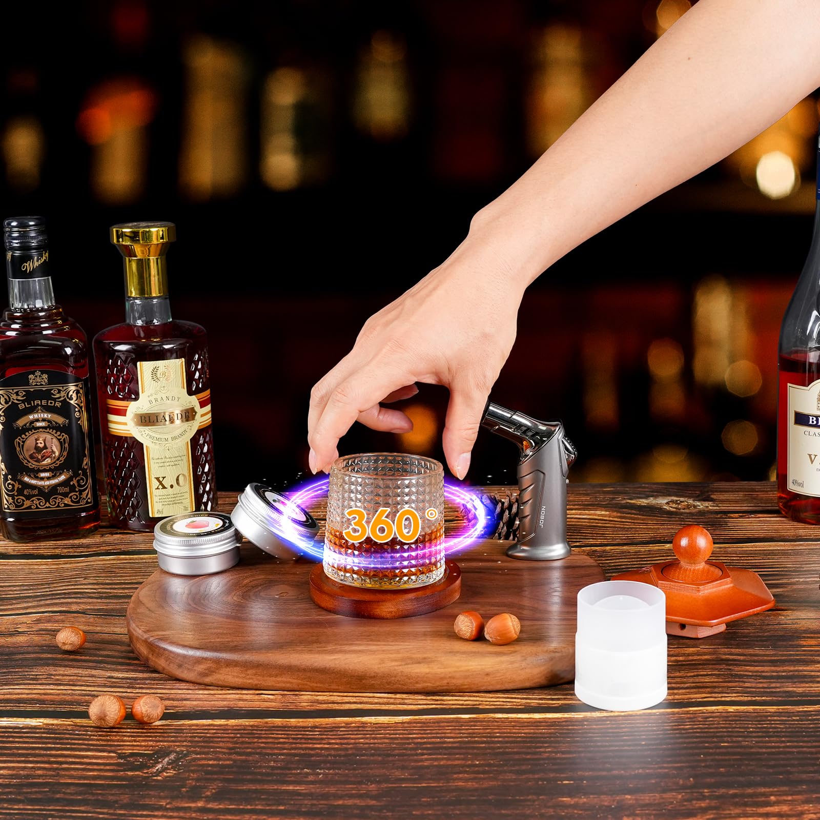 Kit completo de accesorios para whisky en casa
