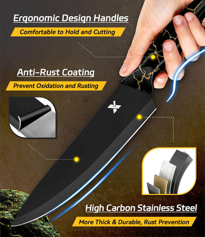 XANAPON cuchillo rebanador 7,5 pulgadas: cortes finos y uniformes para asados.