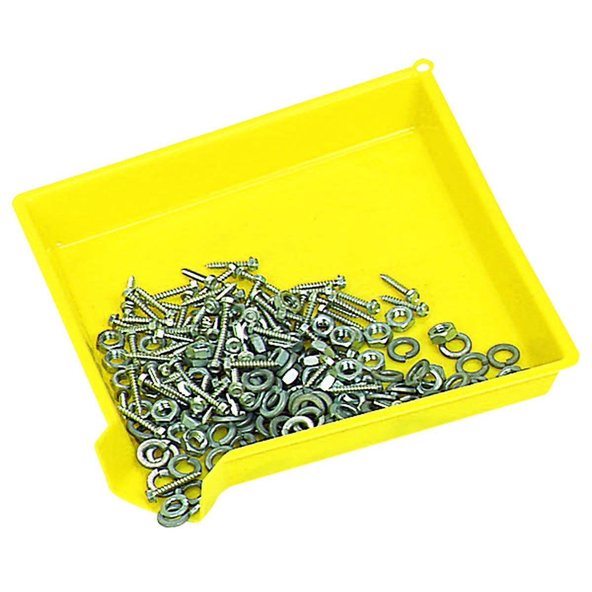 Xanter Decor bandeja embudo amarilla para organizar piezas pequeñas.