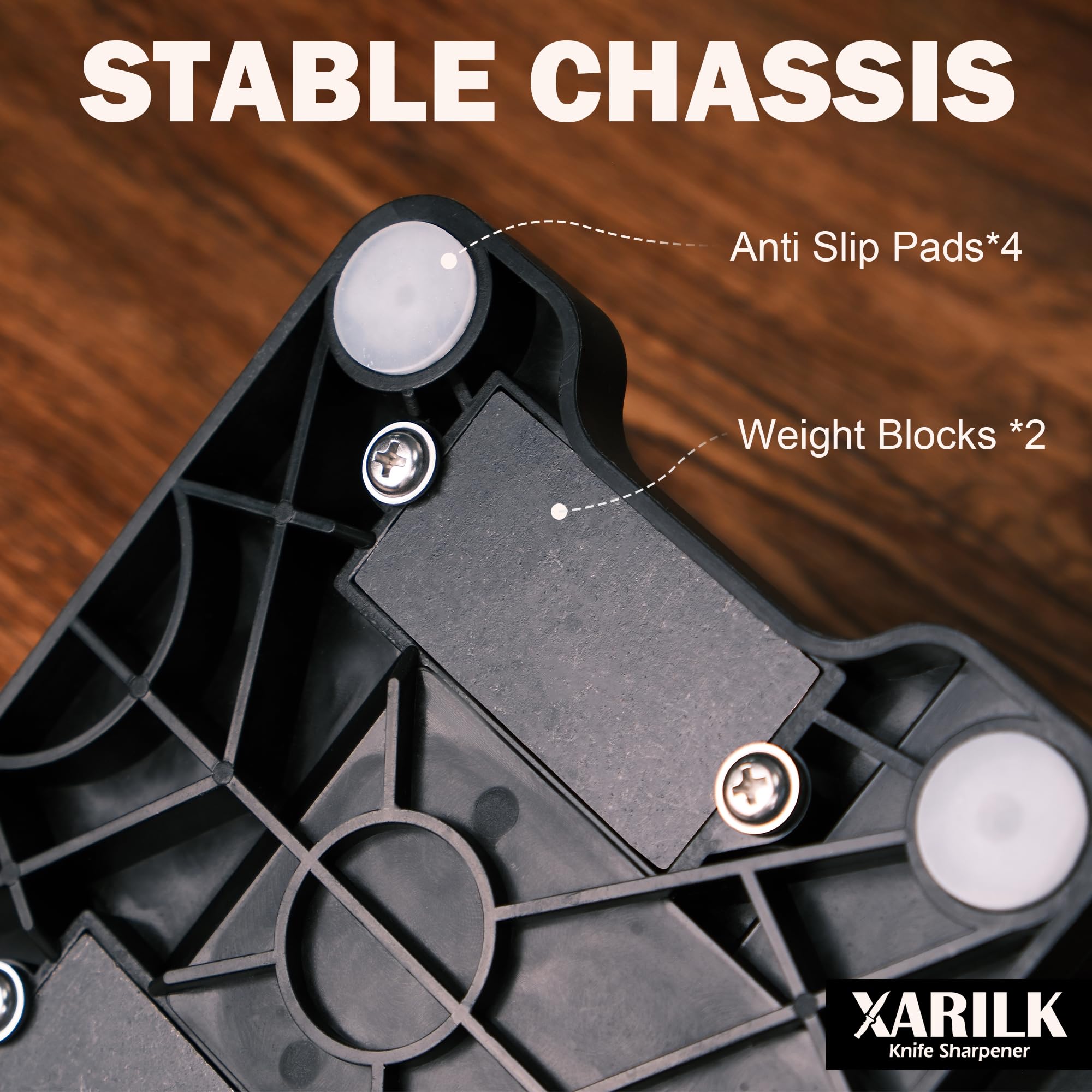 Abrazadera fija del XARILK FS1 para bloqueo estable del cuchillo.