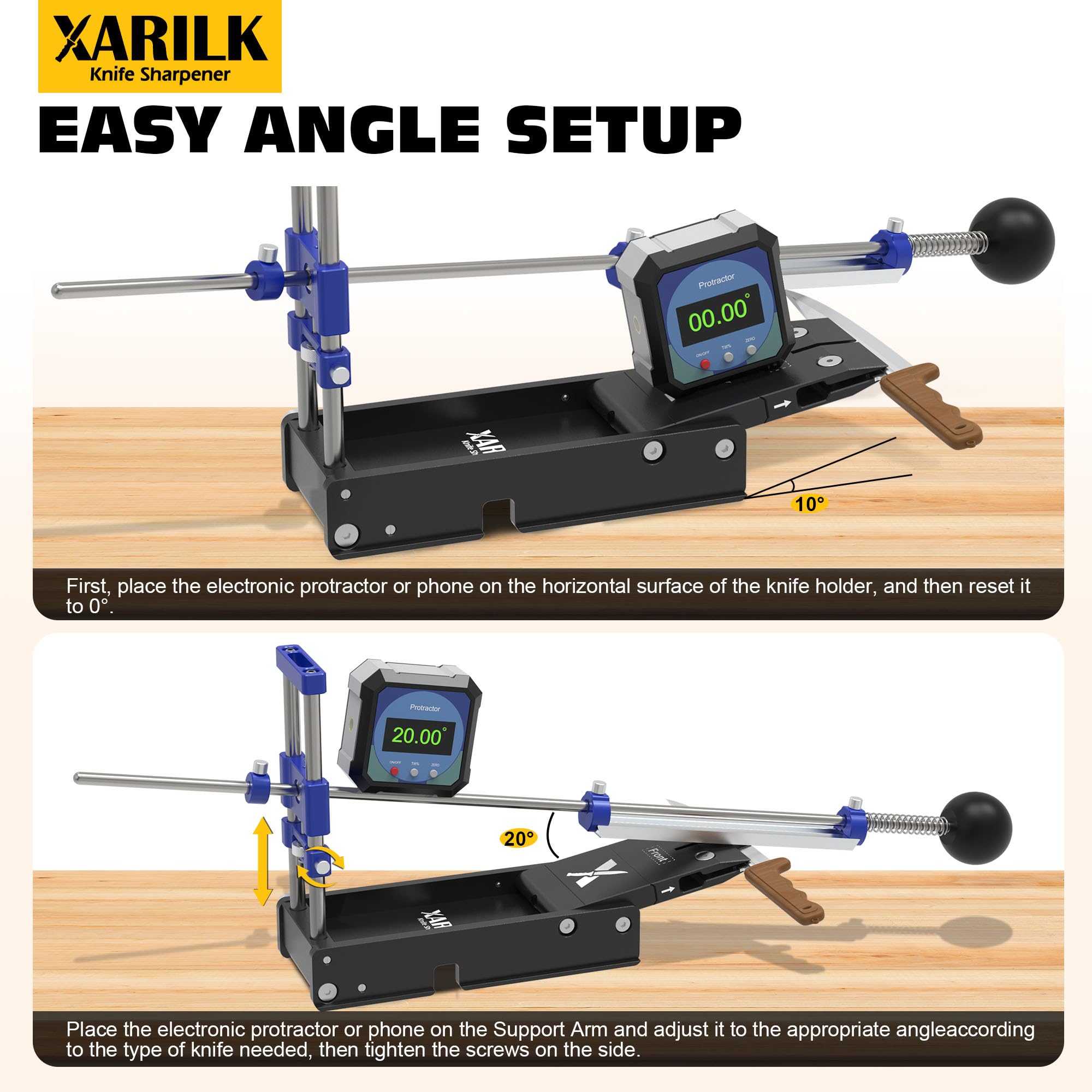 Transporte seguro y plegable de XARILK para afilar en cualquier lugar