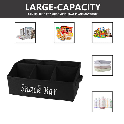 Xbopetda organizador de tentempiés, diseño negro adecuado para cualquier cocina.