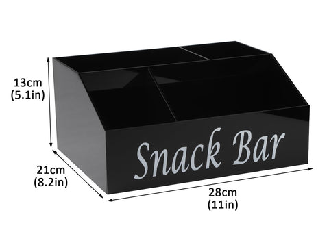 Xbopetda Snack Bar Station acabado negro elegante para cualquier decoración.