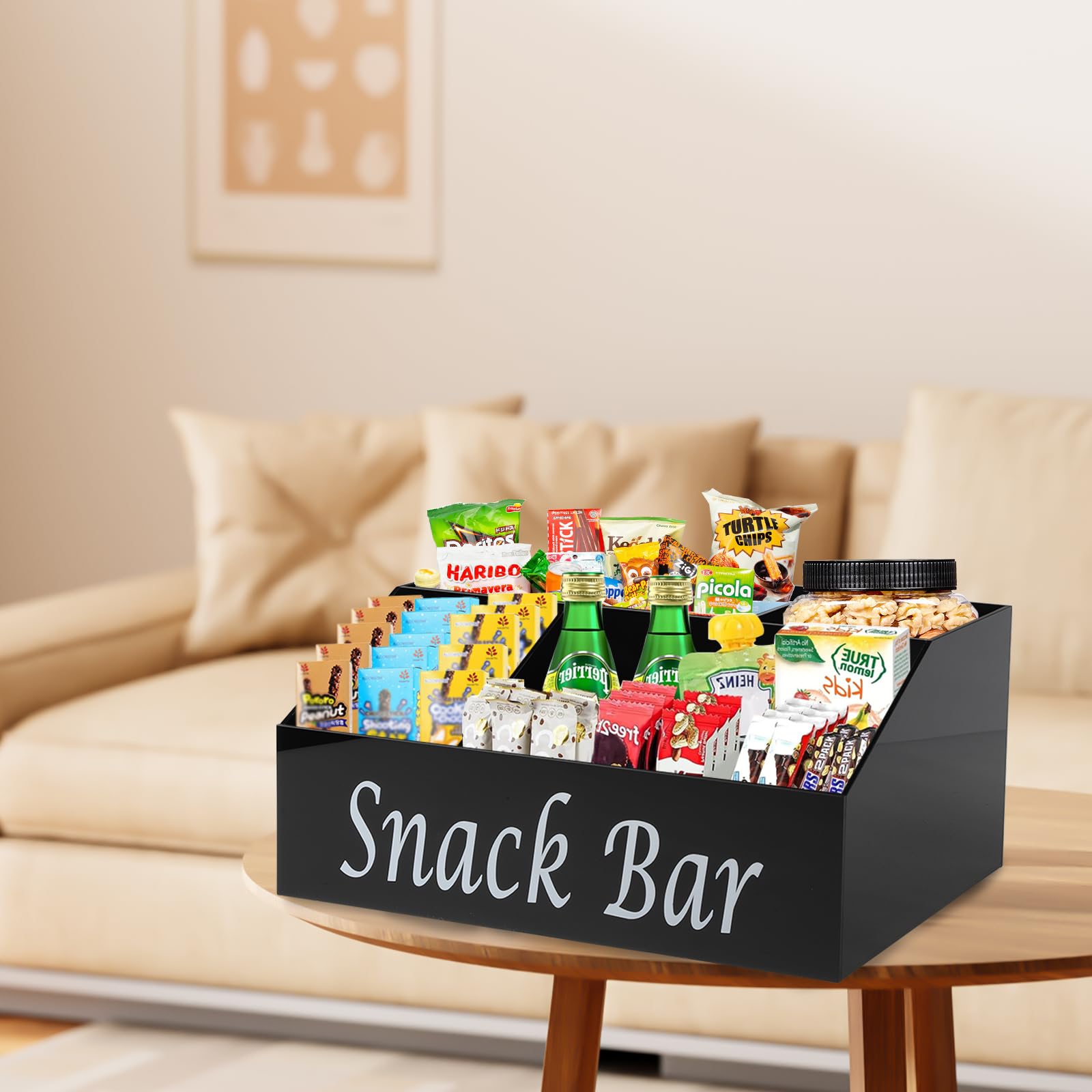 Xbopetda Snack Bar Station para snacks en la encimera, fácil de acceder.