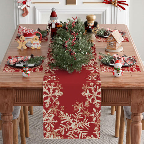 XCHI corredor de mesa diseños-unicos para ambientar la mesa navideña.
