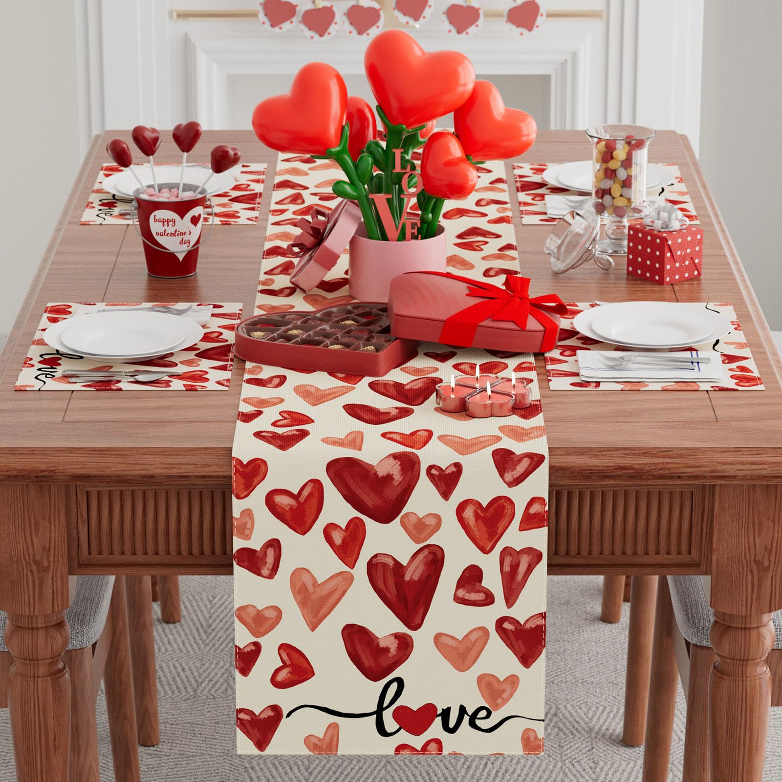 XCHI correr mesa diseño festivo para comedor elegante.