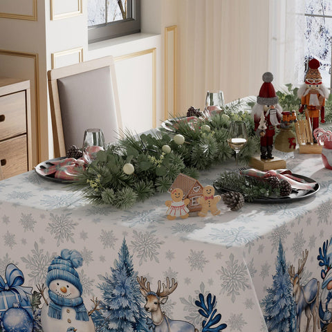 Mantel XCHI para mesa rectangular, protección y estilo durante la cena.