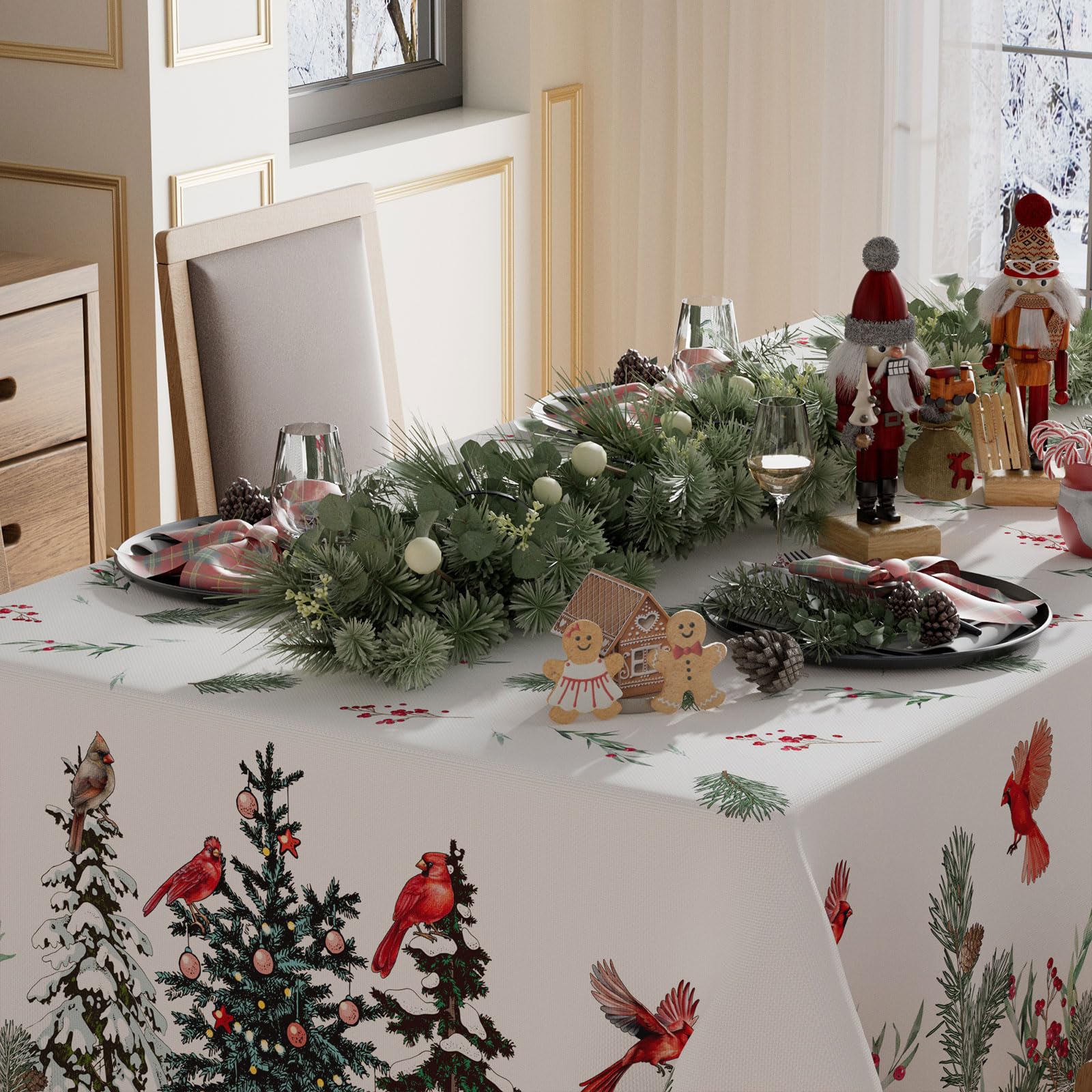 Mantel XCHI navidad para ambientar la mesa, perfecto para cenas familiares.