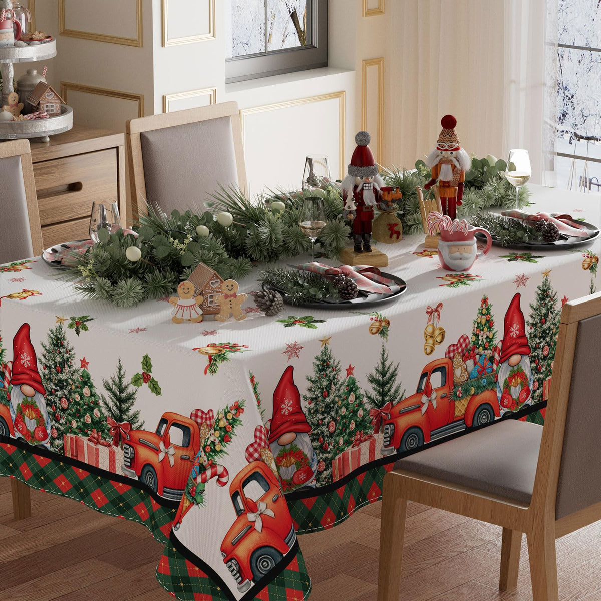 Mantel XCHI navidad-duendes-camion-arbol 60x84: añade encanto festivo para cenas