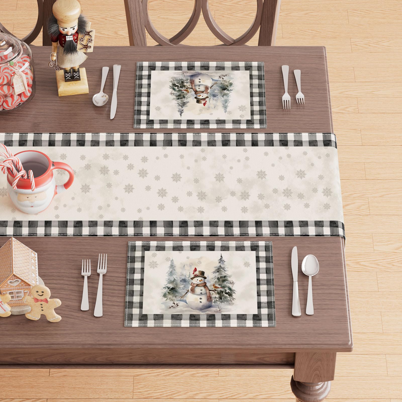 XCHI conjunto de 8 manteles para mesa elegante y práctica.