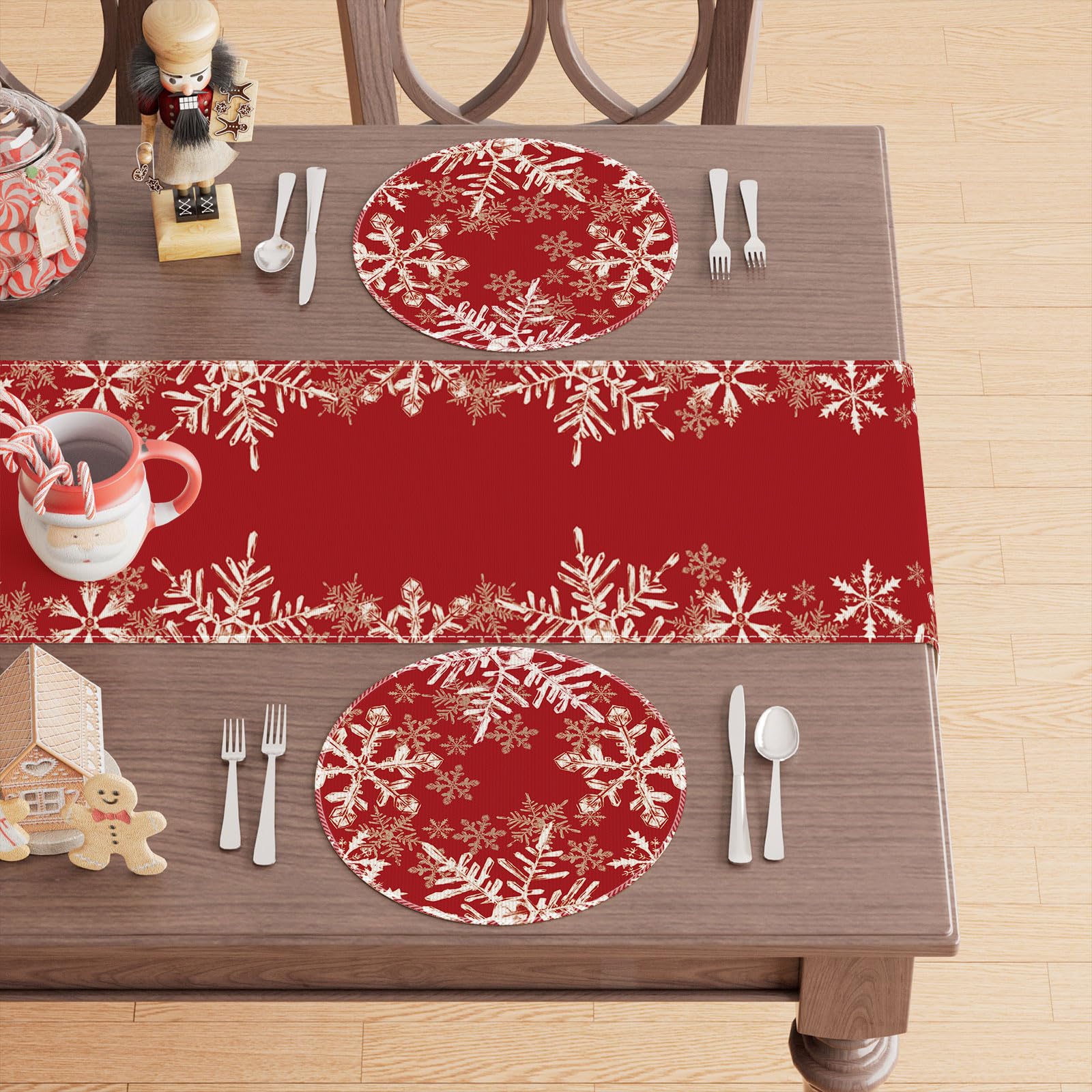 Mantel redondo fácil de limpiar, perfecto para reuniones rápidas.