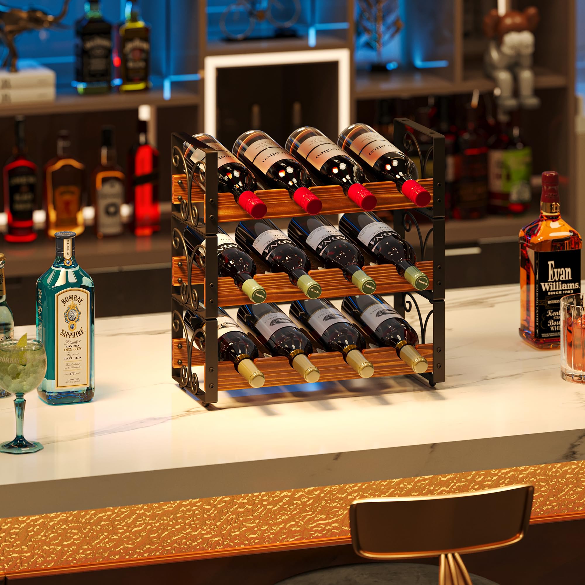 X-cosrack capacidad para 12 botellas, ideal para bar o cocina