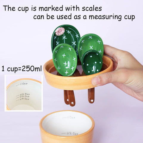 xdonef cactus ceramica apta para lavavajillas: fácil de limpiar.
