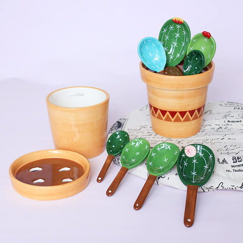xdonef cactus ceramica diseño lindo: embellece la encimera mientras cocinas.