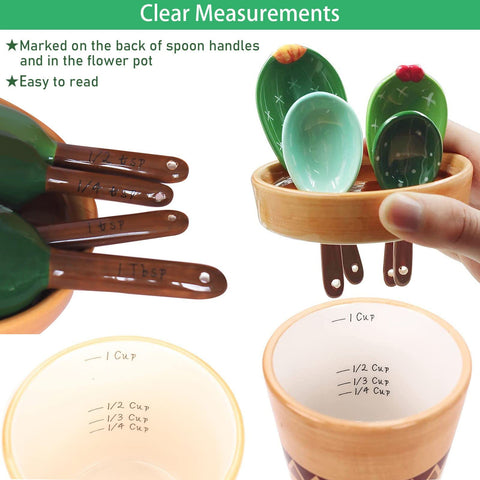 XDONEF Cactus: media cucharadita ideal para hornear y bebidas.