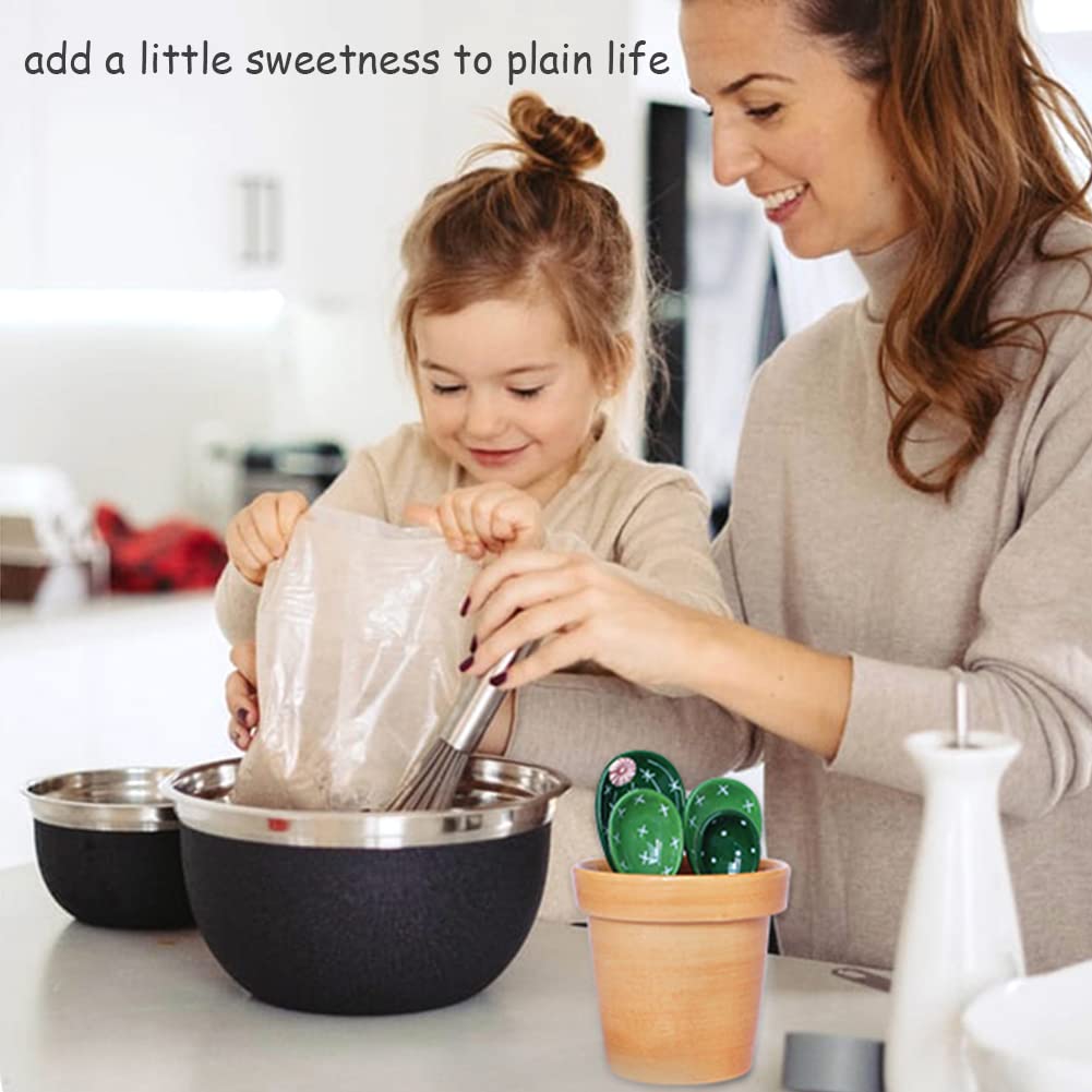 xdonef cucharas medidoras cactus almacenamiento: ahorro de espacio en la cocina.
