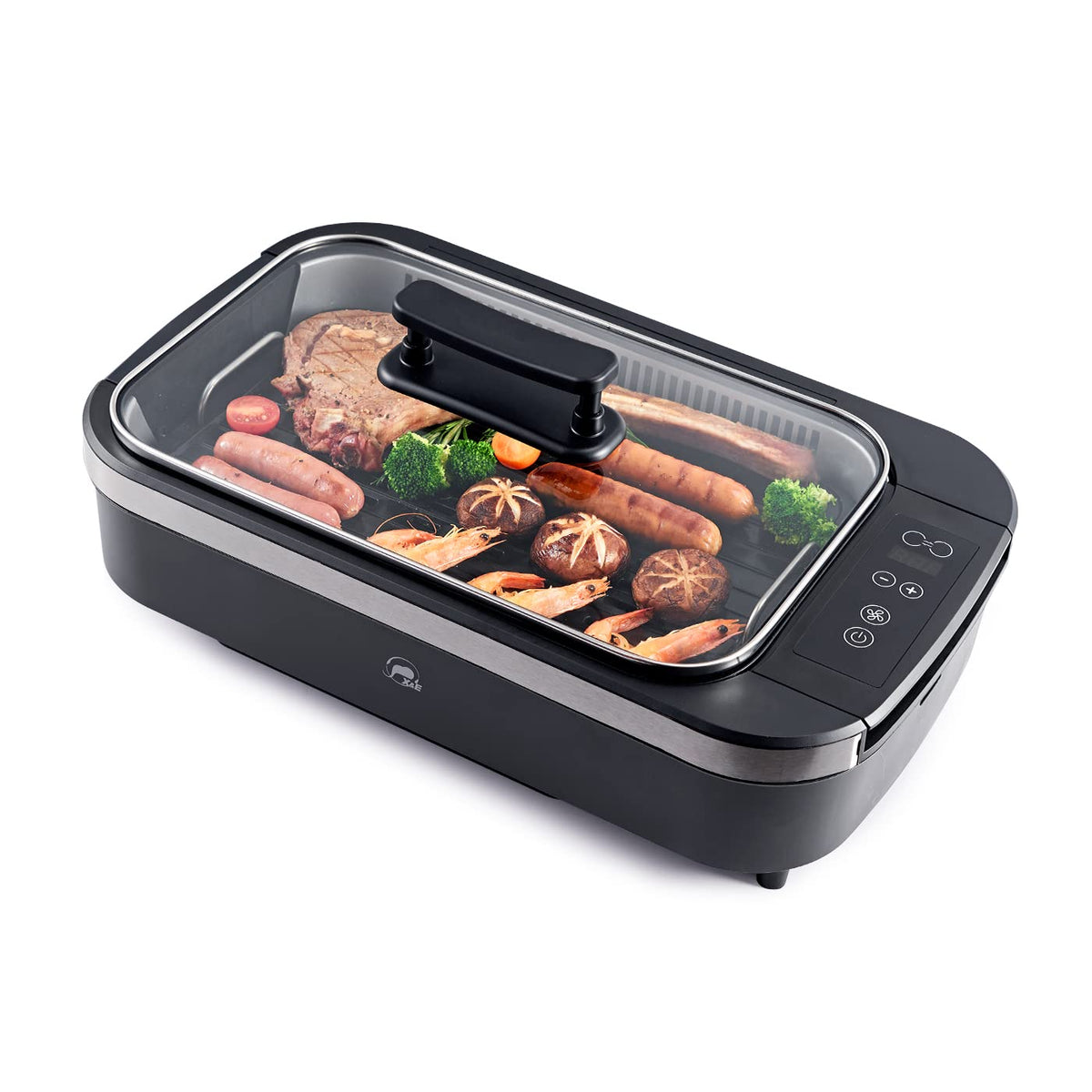 X&E grill interior sin humo para 5 personas, ideal para cenas familiares