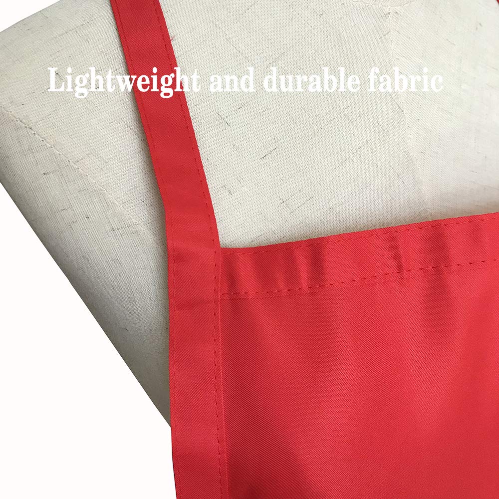Delantal ligero e impermeable de poliéster para lavado rápido.