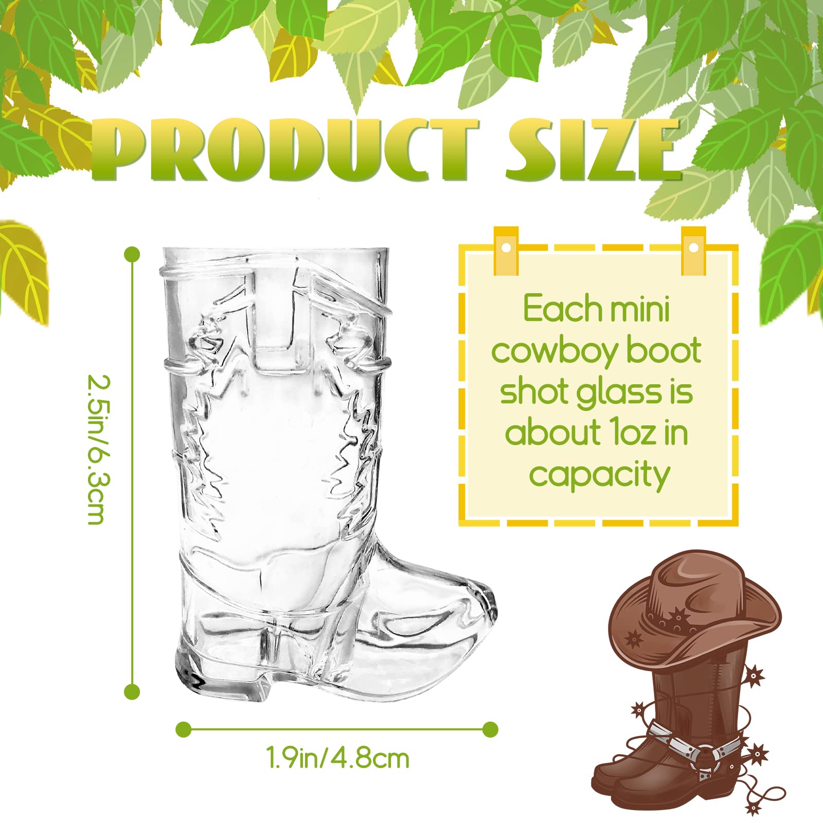 Vasos chupito botas vaquero mini Xeehwb, diseño divertido para centro de mesa.