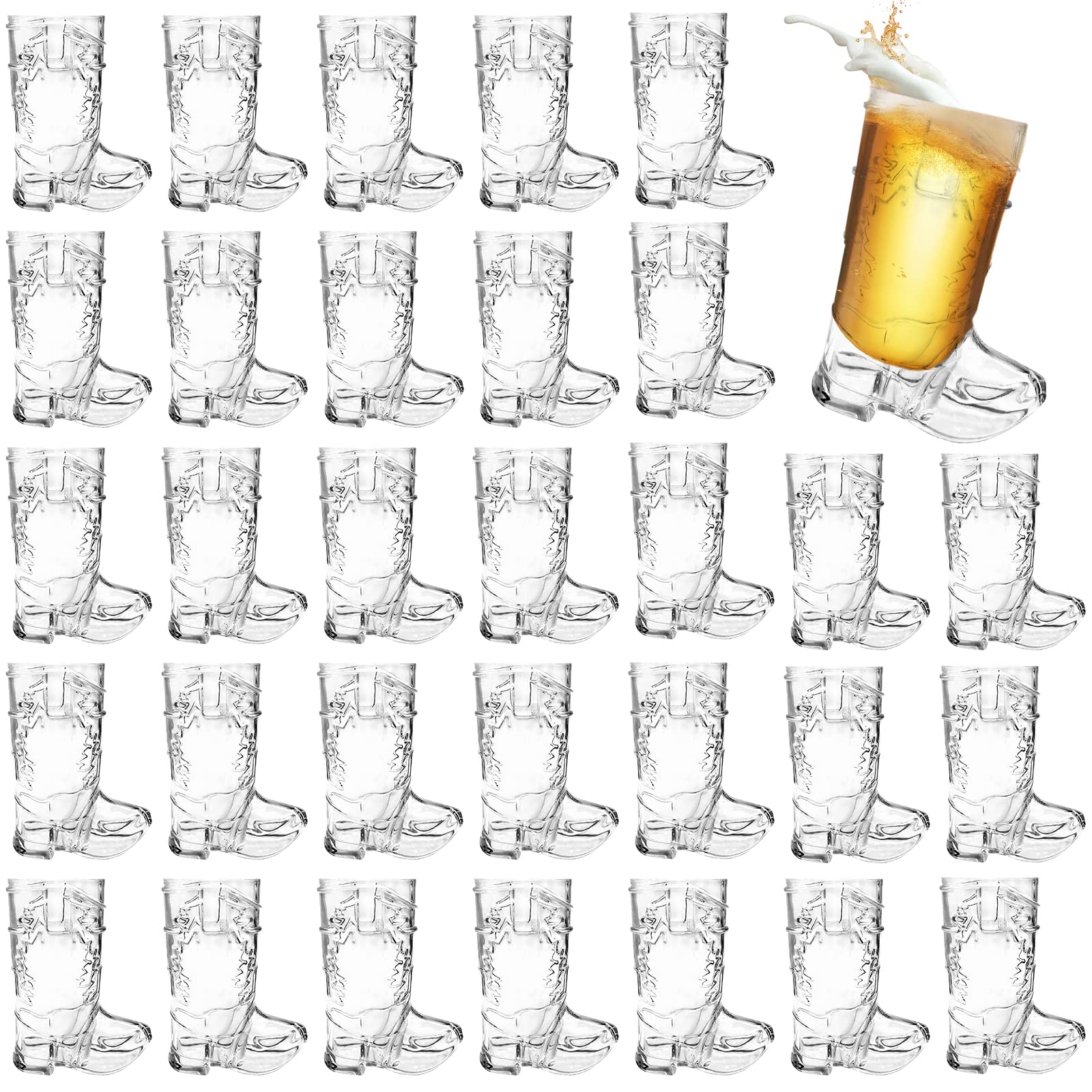 Vasos chupito botas vaquero mini Xeehwb, ideales para fiestas temáticas.