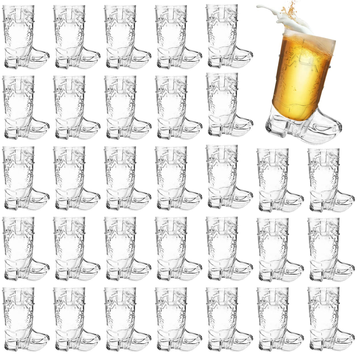 Vasos chupito botas vaquero mini Xeehwb, ideales para fiestas temáticas.