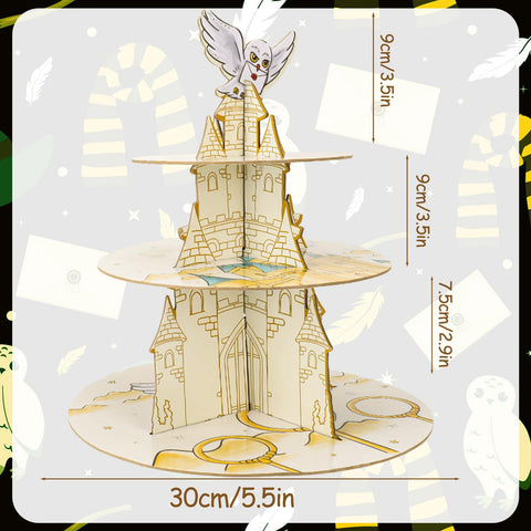 XEFINAL ensamblaje fácil de tres niveles, diseño estable para cupcakes y dulces.