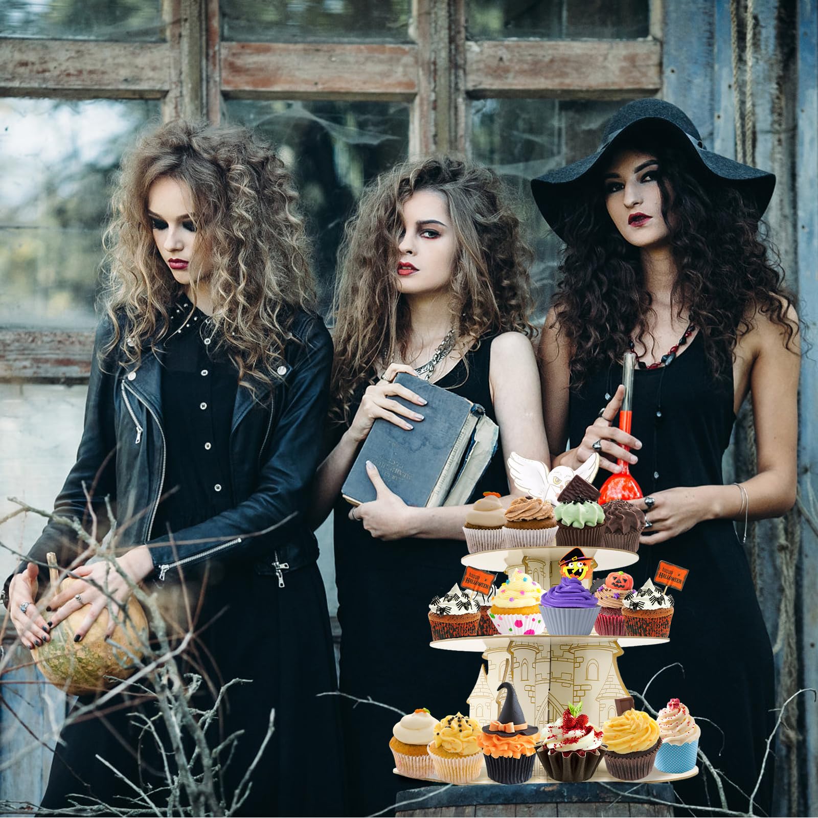 XEFINAL soporte de dulces de tres niveles para presentar tartas y cupcakes con estilo.