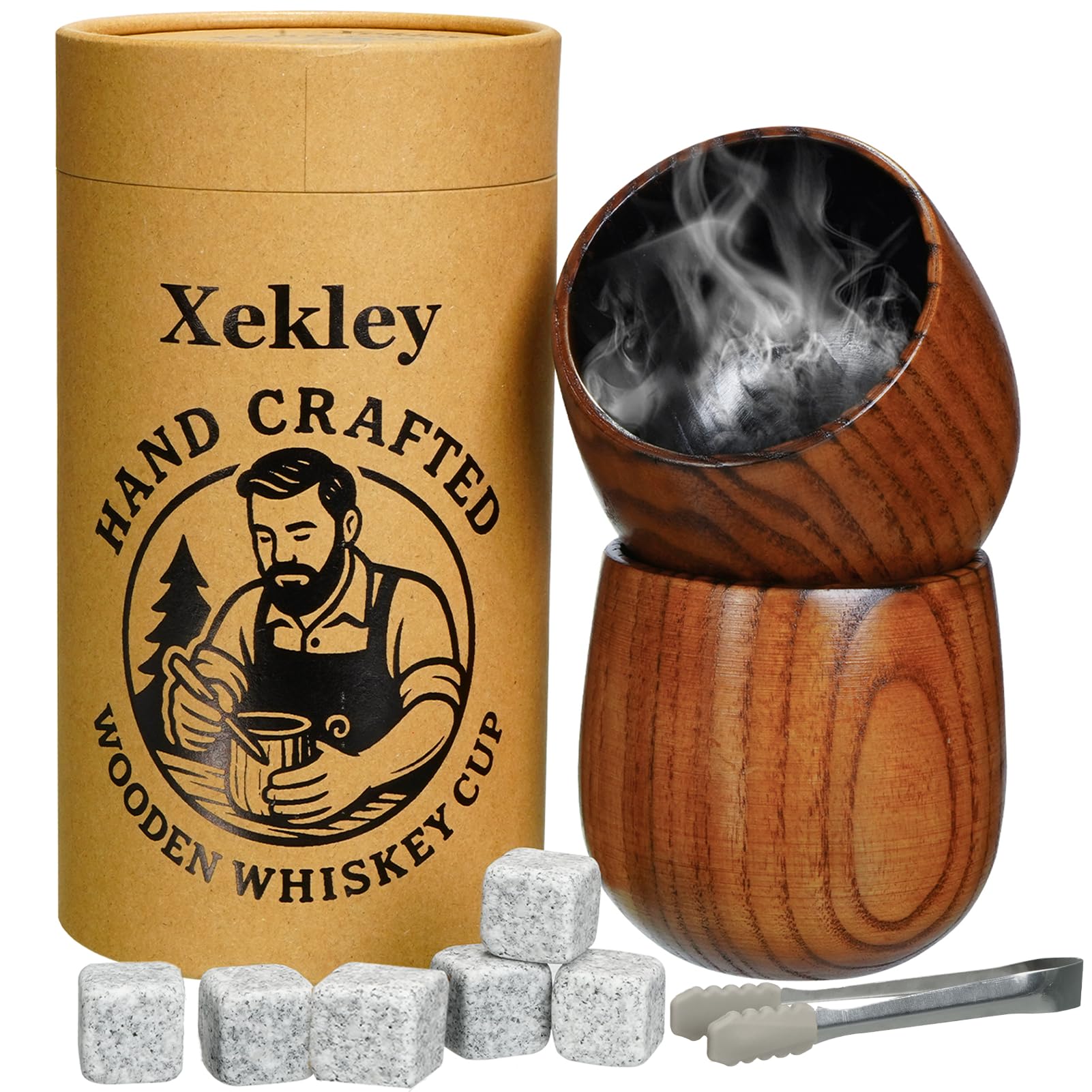 Vaso Xekley whisky con interior carbonizado realza aromas.