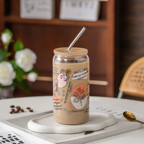 Xelewooz vaso cristal 16oz para bebidas frías y templadas