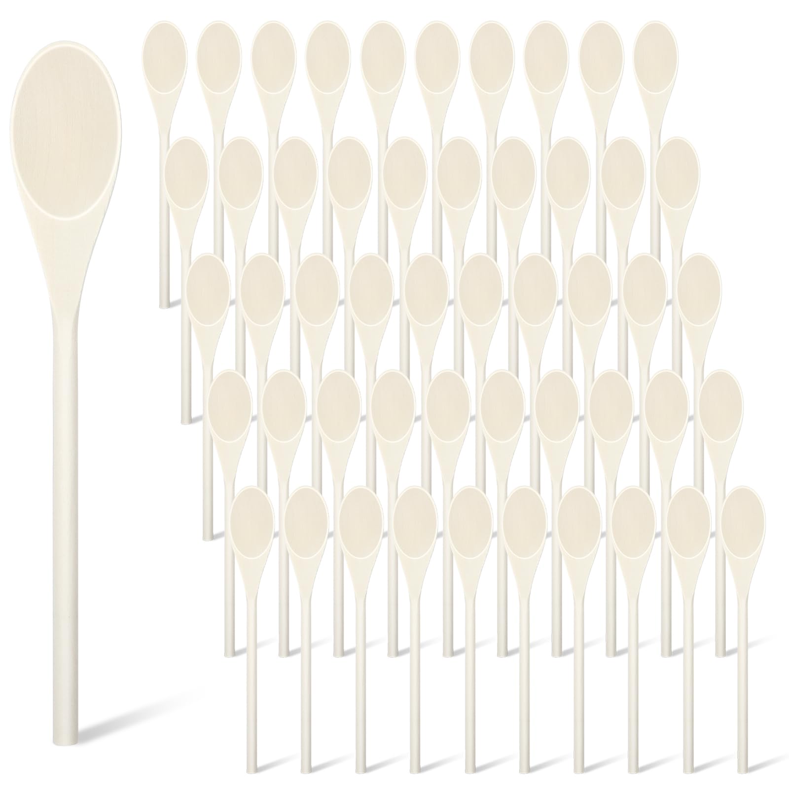 Cucharas ovaladas Xelsluthe de 50 piezas para cocinar y servir con estilo