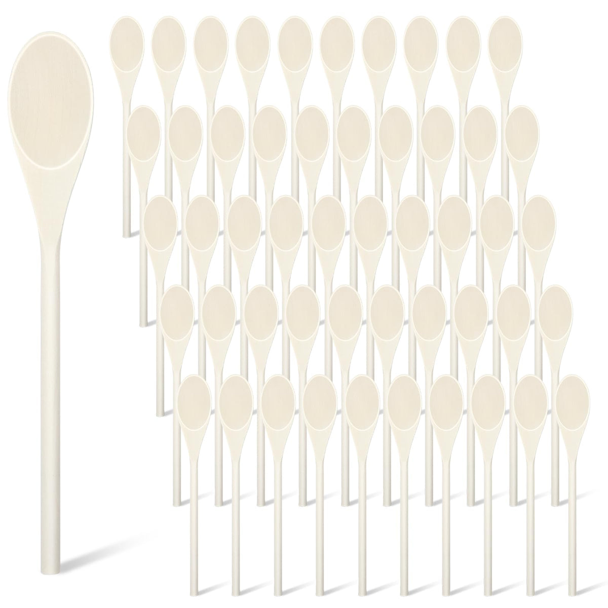 Cucharas ovaladas Xelsluthe de 50 piezas para cocinar y servir con estilo