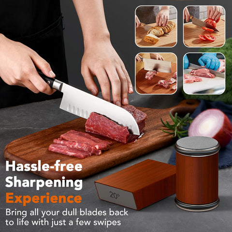 Afilador Xenunqi compatible con cuchillos de cocina rectos para uso diario.