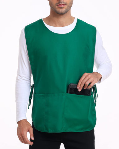Xeoxarel delantal verde caza, perfecto para talleres y trabajos manuales.