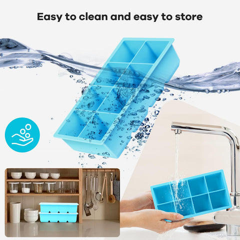 Xfbaozxy cubos de hielo cuadrados grandes para whisky.