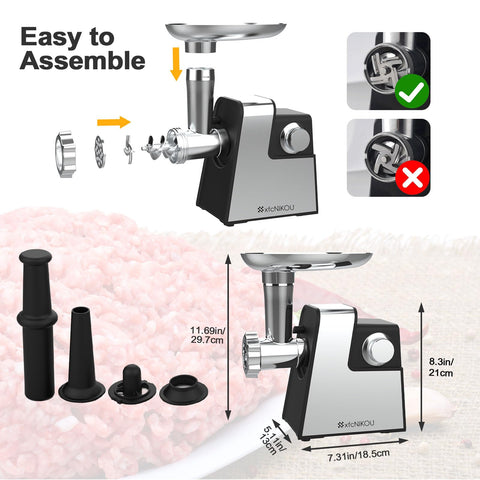 XFCNIKOU base antideslizante que mantiene estable la picadora durante el uso.