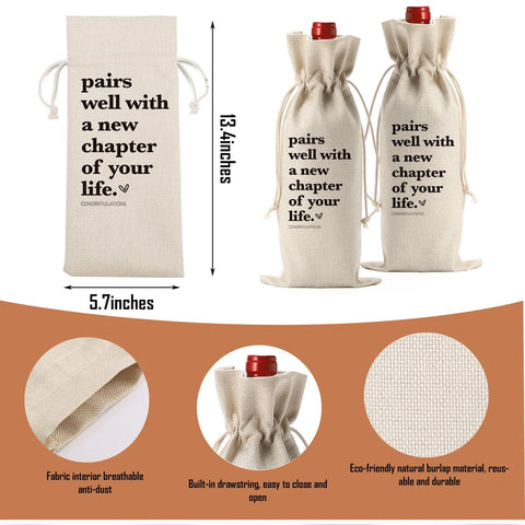 XFW bolsa de vino con impresión Nuevo Capítulo para regalo memorable.