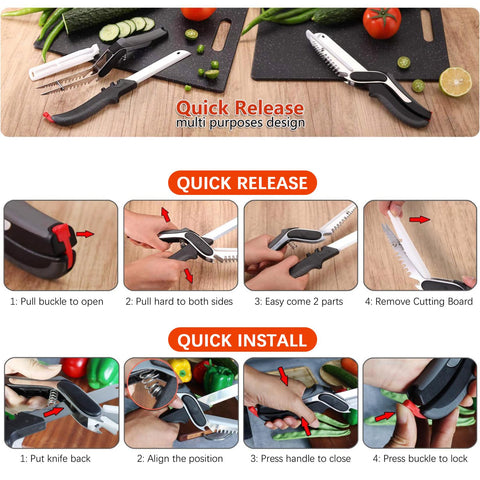 XGIZMOO tijeras que se separan para convertirse en cuchillo, ideal para cortar.