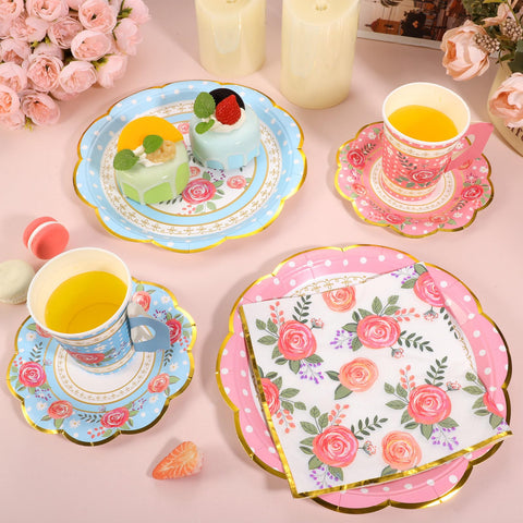 Xiangqu platillo 6 pulgadas floral, base estable para tazas.
