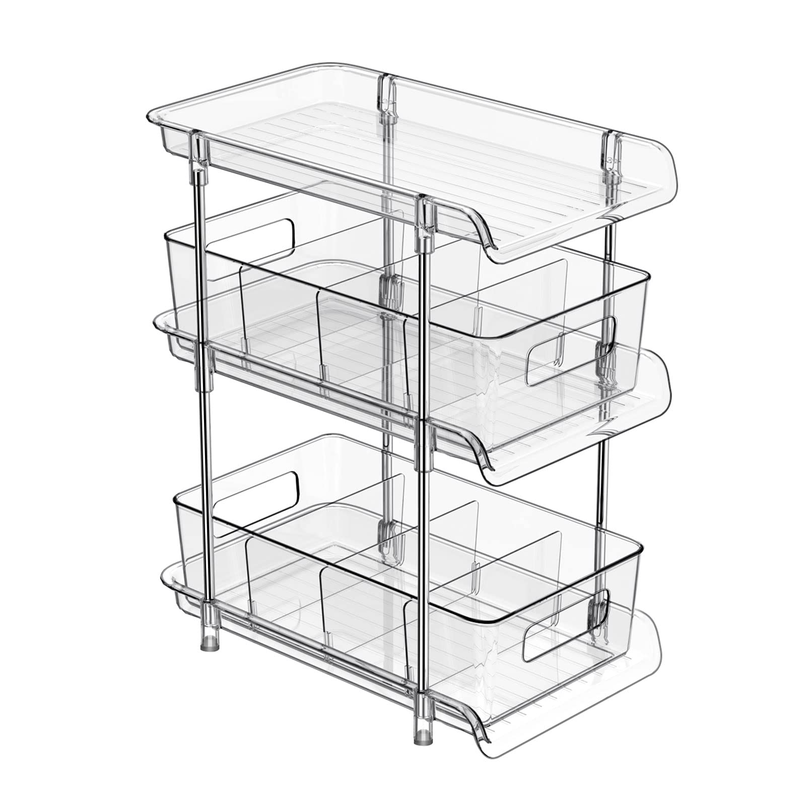 Organizador de baño XIANKE 3 niveles transparente para mejor visibilidad
