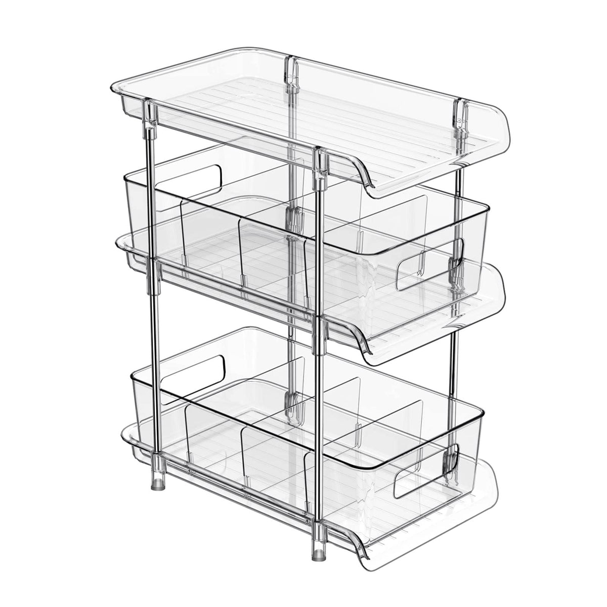 Organizador de baño XIANKE 3 niveles transparente para mejor visibilidad